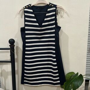 Striped Zara Dress Navy and White